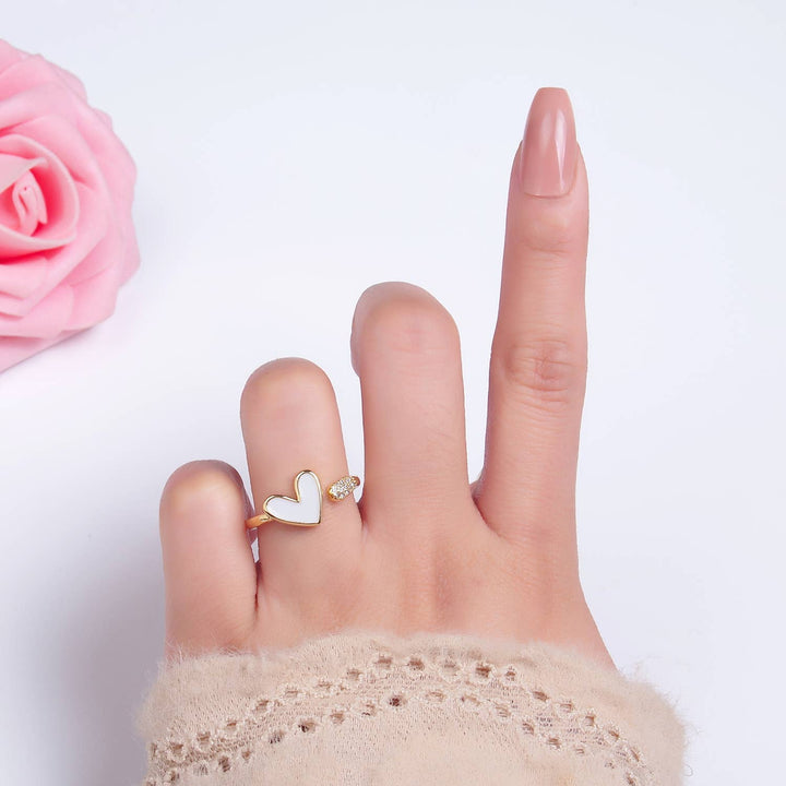 Dainty Heart Adjustable Ring
