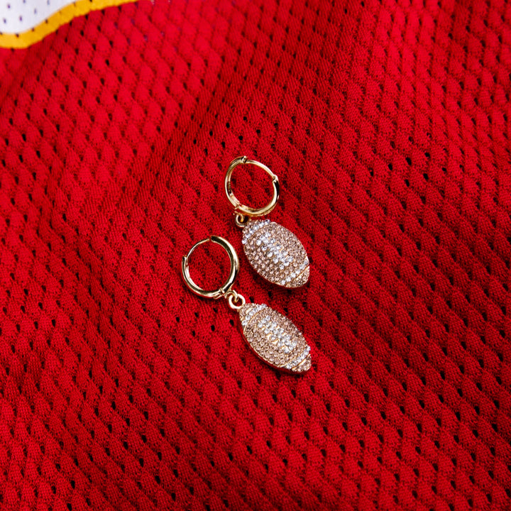 Rhinestone Game Day Huggie Hoops