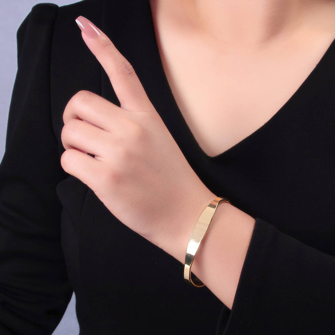 Minimalist 24K Gold Filled Cuff Bracelet