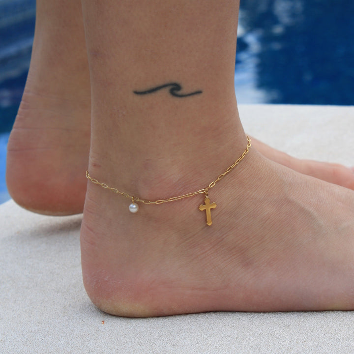 Cross Lovers Anklet