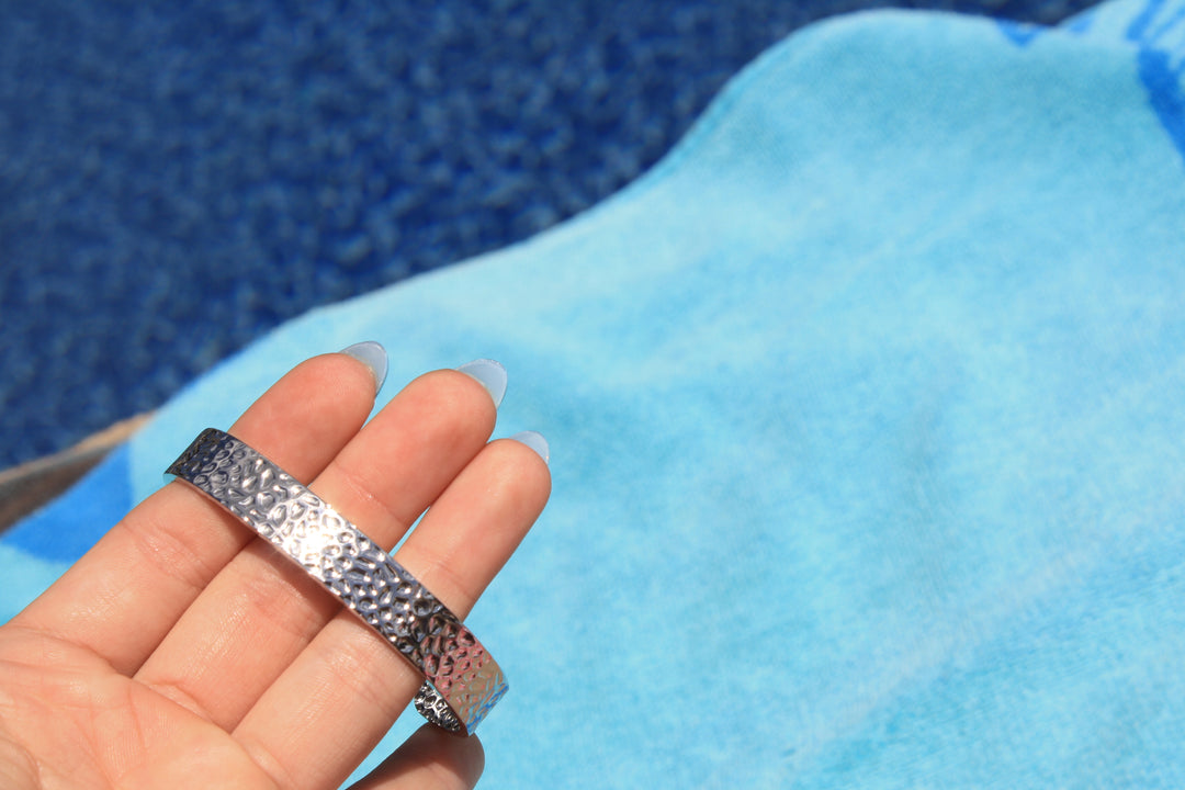 Coastal Breeze Hammered Bangle