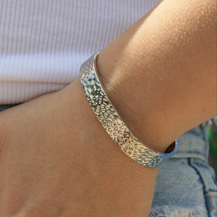 Coastal Breeze Hammered Bangle