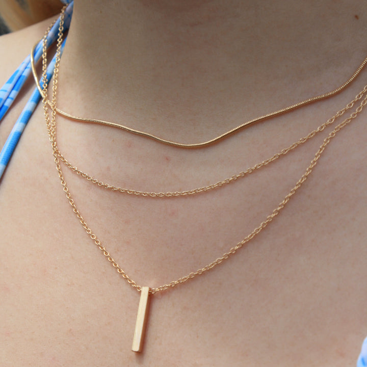 Sunkissed Bar Pendant Necklace