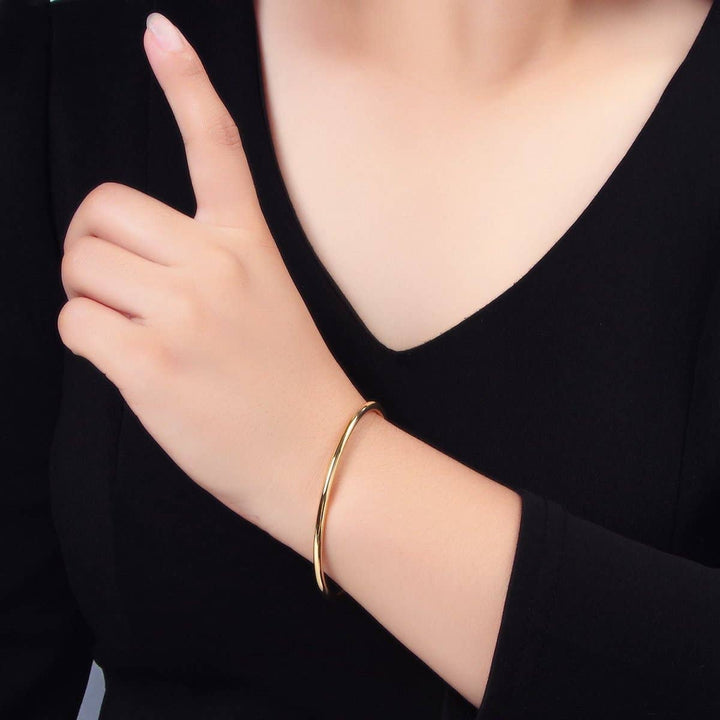 24K Gold Filled Minimalist Bangle Bracelet
