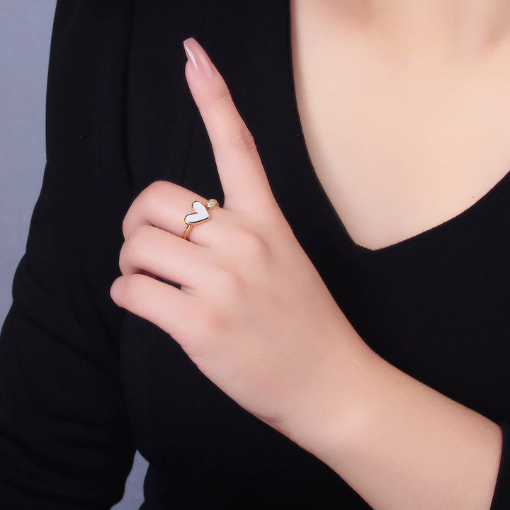 Dainty Heart Adjustable Ring